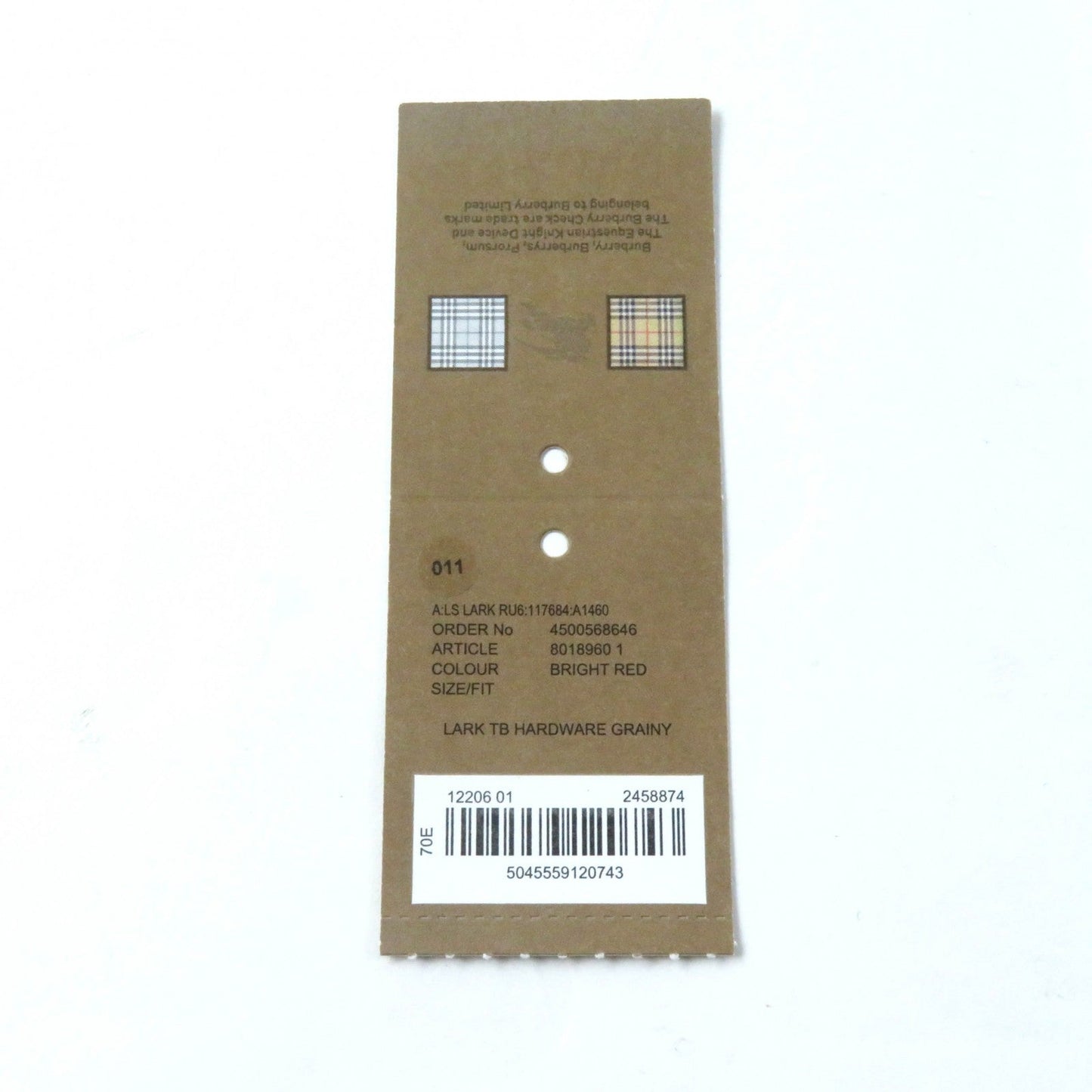 BURBERRY Tri-fold wallet Main: Leather Red Women Used Authentic