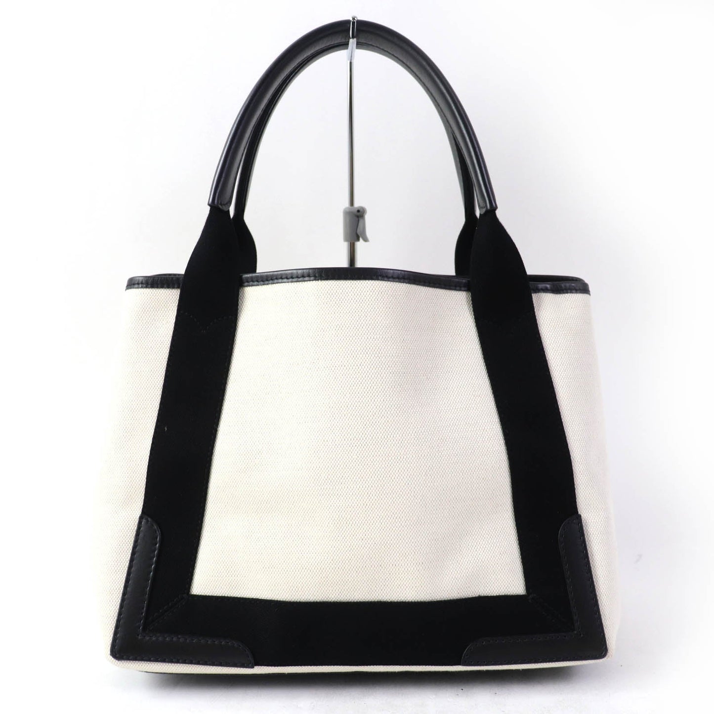BALENCIAGA Handbag 339933 Main: Cotton canvas, calfskin beige Small cabas Women Used Authentic
