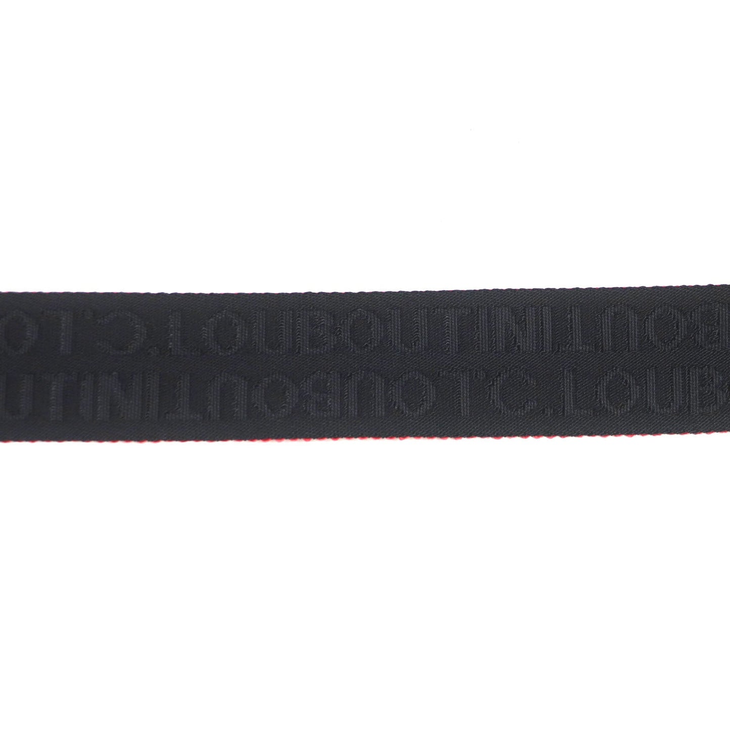 Christian Louboutin Sling bag 1215059 Crocodile embossed leather, gunmetal Black red Blaster mens Used Authentic
