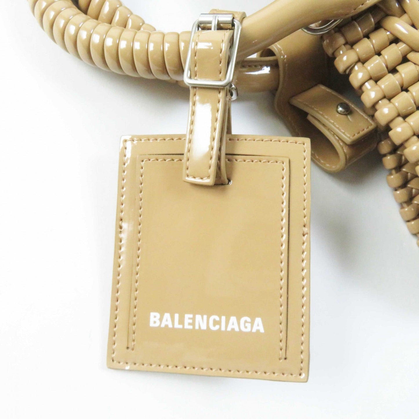 BALENCIAGA Other bag patent beige BISTRO Bistro XS Women Used Authentic