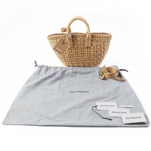 BALENCIAGA Other bag patent beige BISTRO Bistro XS Women Used Authentic