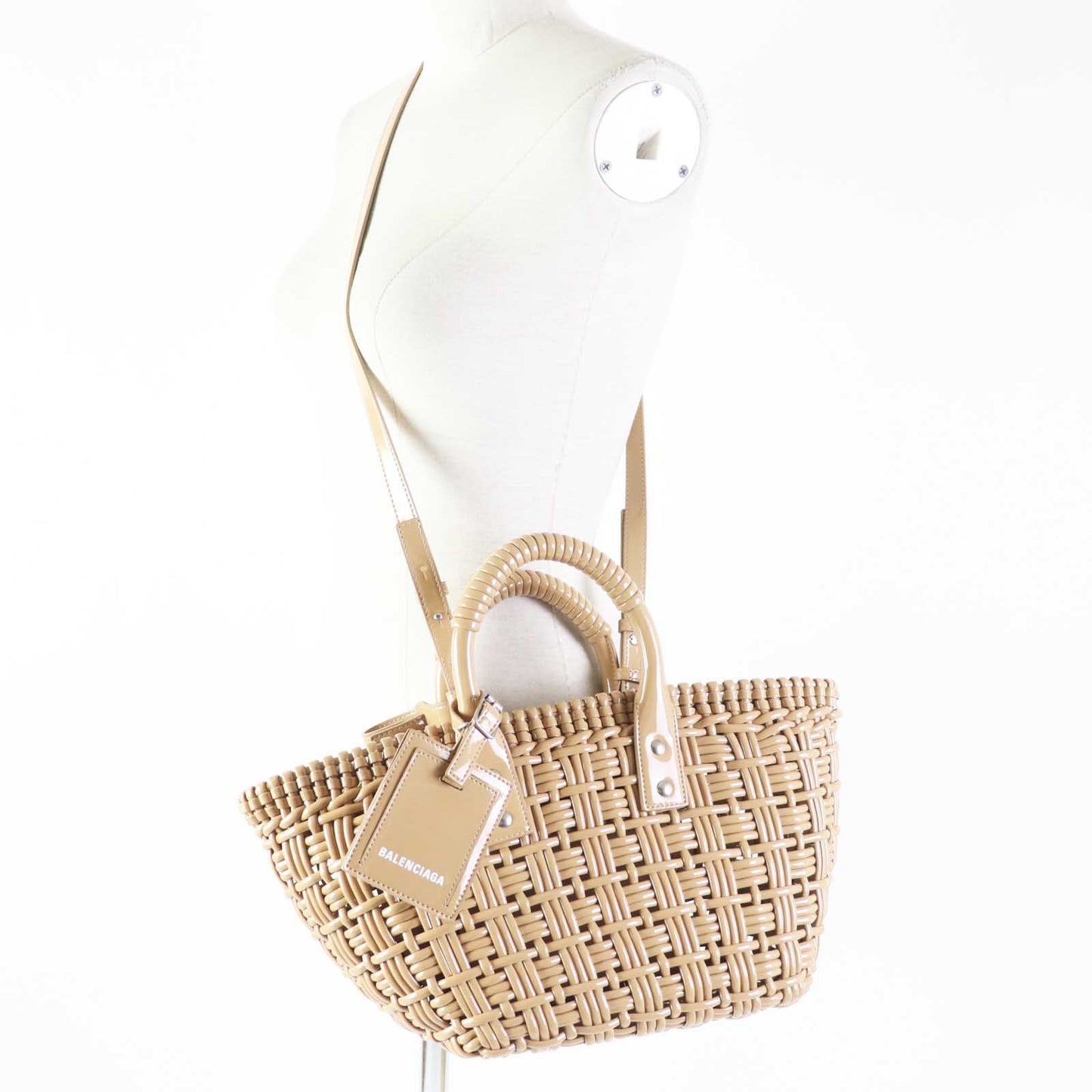 BALENCIAGA Other bag patent beige BISTRO Bistro XS Women Used Authentic