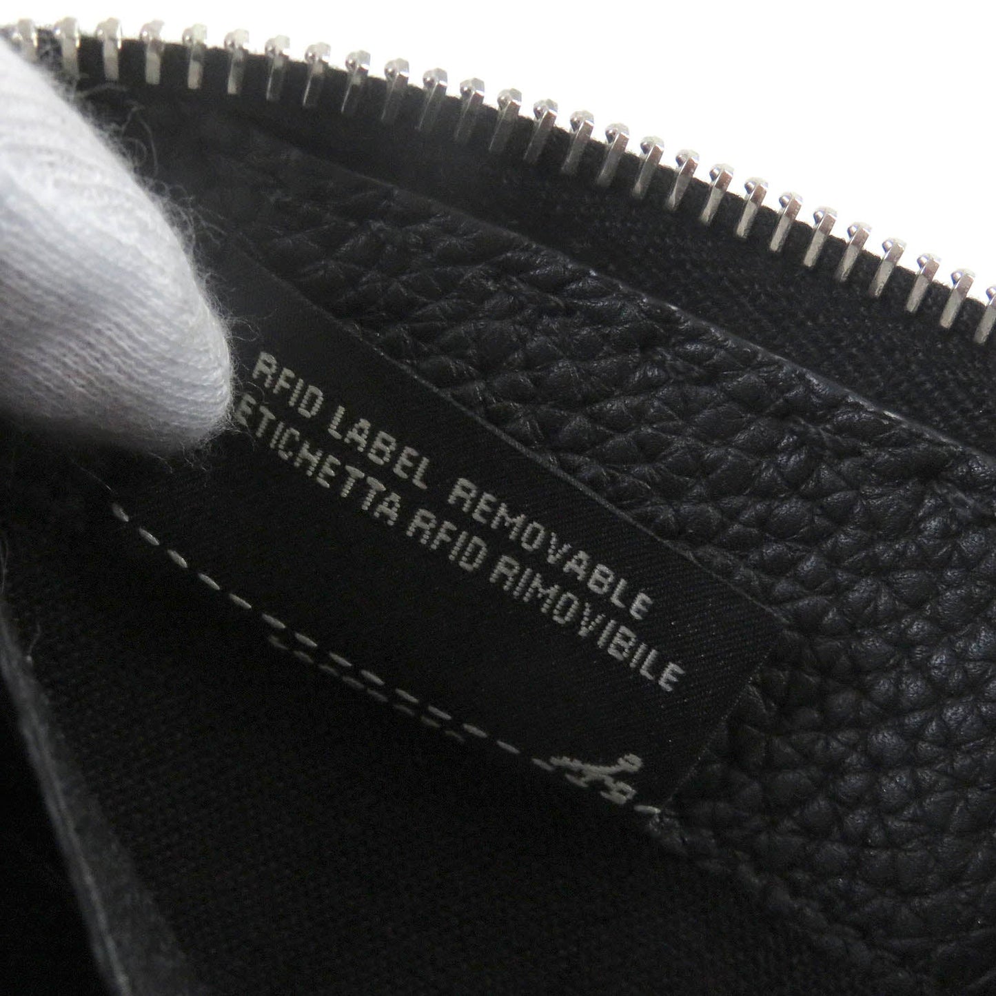 FENDI Long Wallet Purse 7M0210 Main: Leather black Celeria mens Used Authentic