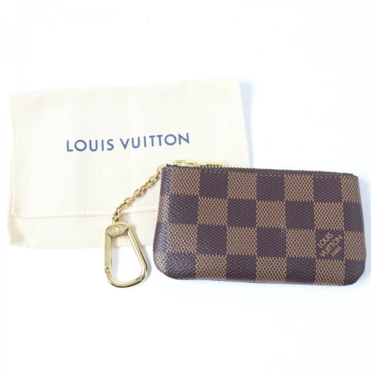 LOUIS VUITTON Coin case N62658 Main: Damier canvas Brown Card Key case Key holder Pochette Cle mens(Unisex) Used Authentic