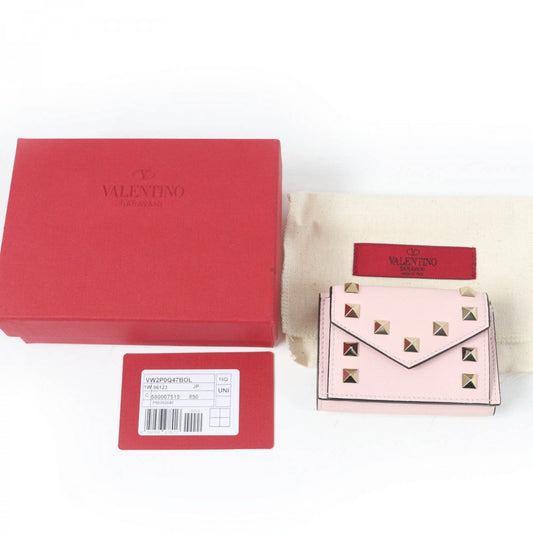 VALENTINO Tri-fold wallet VW2P0Q47BOL Main: Leather pink Women Used Authentic