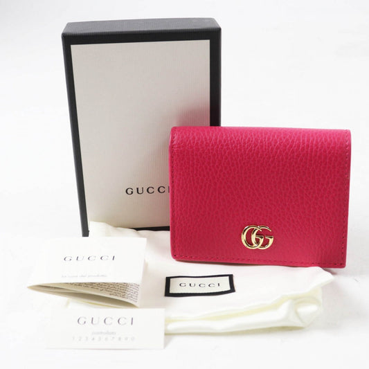 GUCCI Bifold Wallet 456126 Main: Leather pink Women Used Authentic