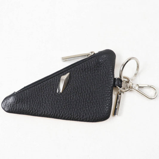 FENDI Coin case Main: Leather yellow Bugseye Women Used Authentic