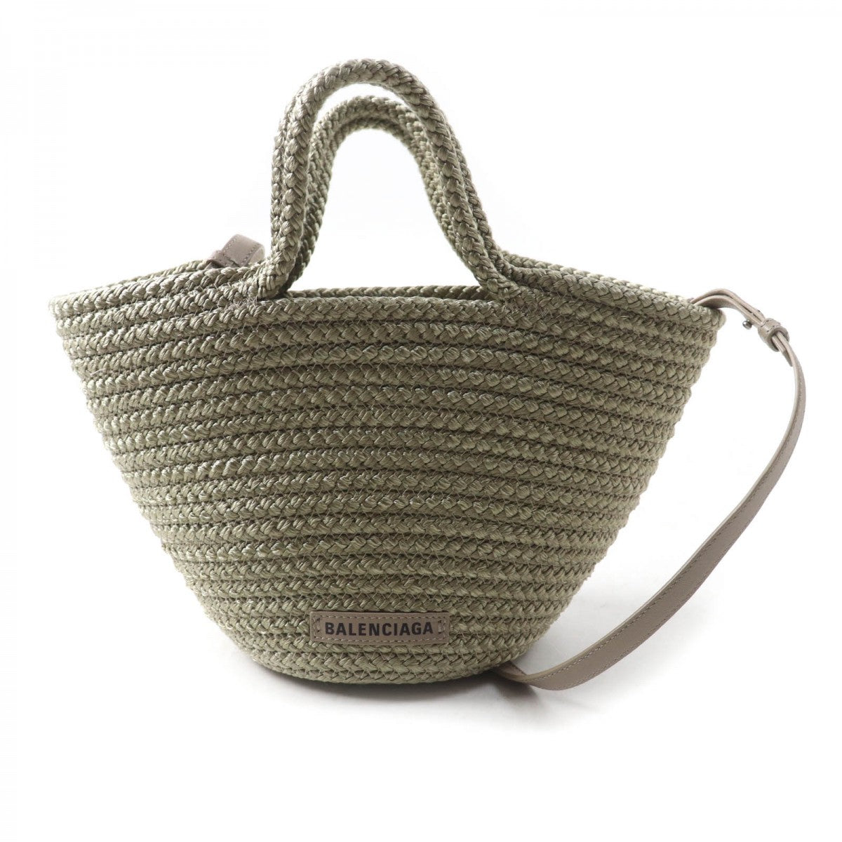 BALENCIAGA Handbag 695612 Nylon khaki Ibiza Small Women Used Authentic