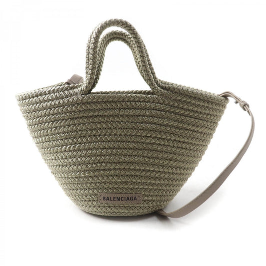 BALENCIAGA Handbag 695612 Nylon khaki Ibiza Small Women Used Authentic