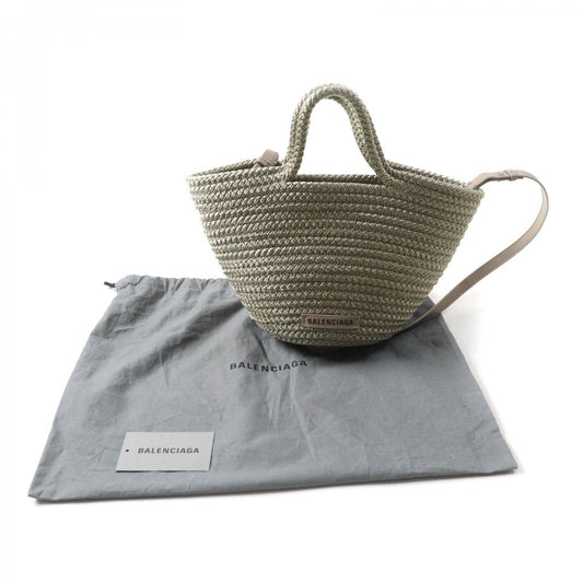 BALENCIAGA Handbag 695612 Nylon khaki Ibiza Small Women Used Authentic