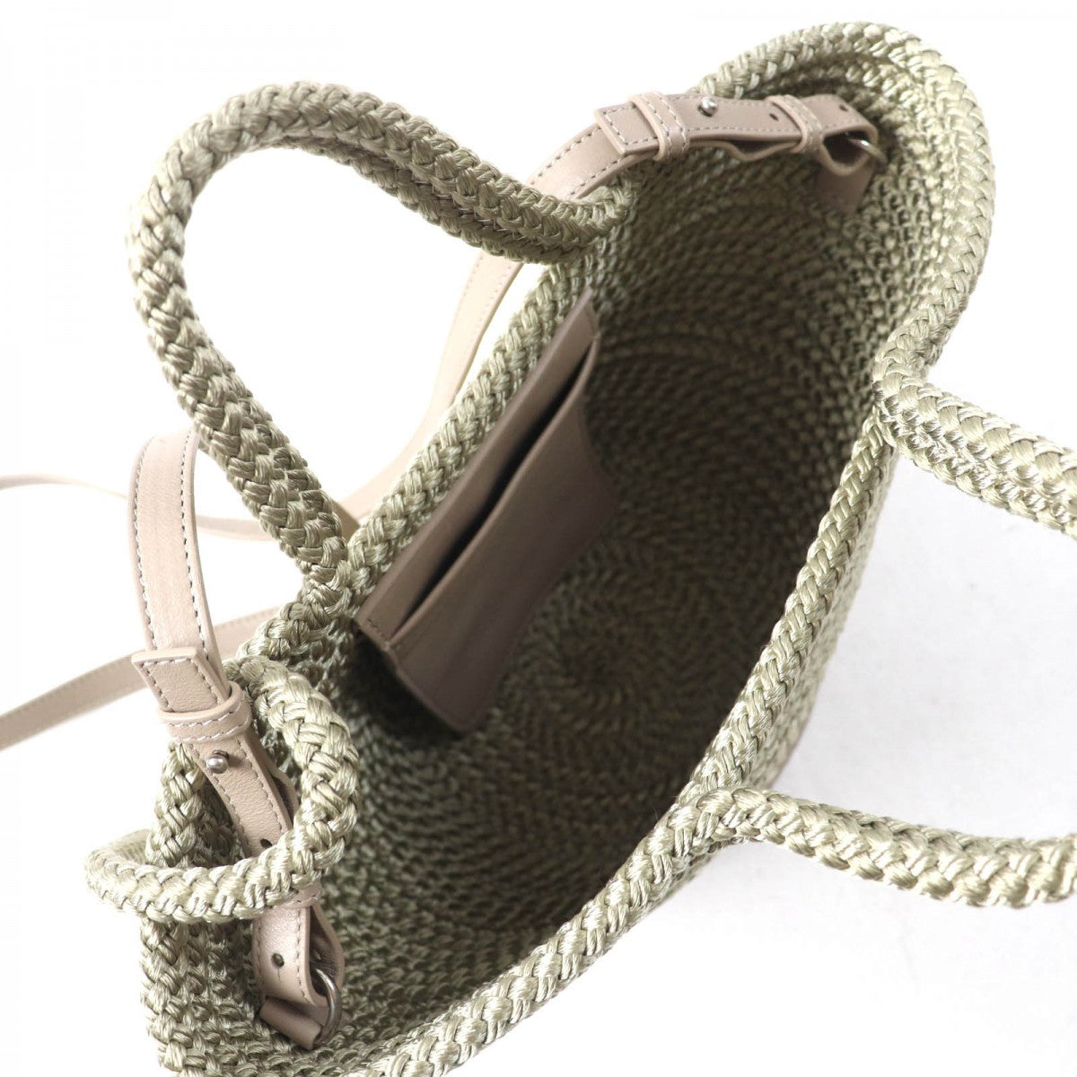BALENCIAGA Handbag 695612 Nylon khaki Ibiza Small Women Used Authentic
