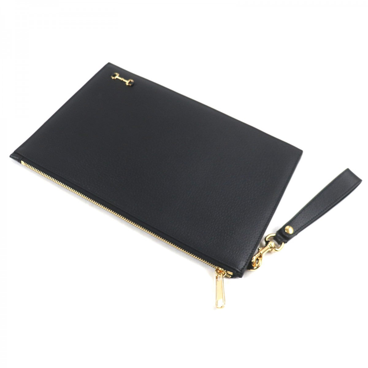 GUCCI Clutch bag 700524 Main: Leather black mens Used Authentic