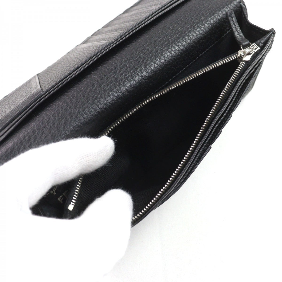 FENDI Long Wallet Purse 7M0186 Main: Calfskin gray SELLERIA SELLERIA mens Used Authentic