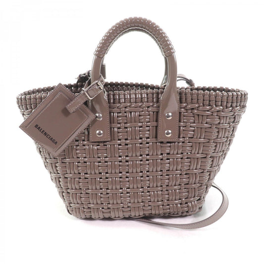 BALENCIAGA Handbag 671342 Plastics Brown Bistro XS Women Used Authentic