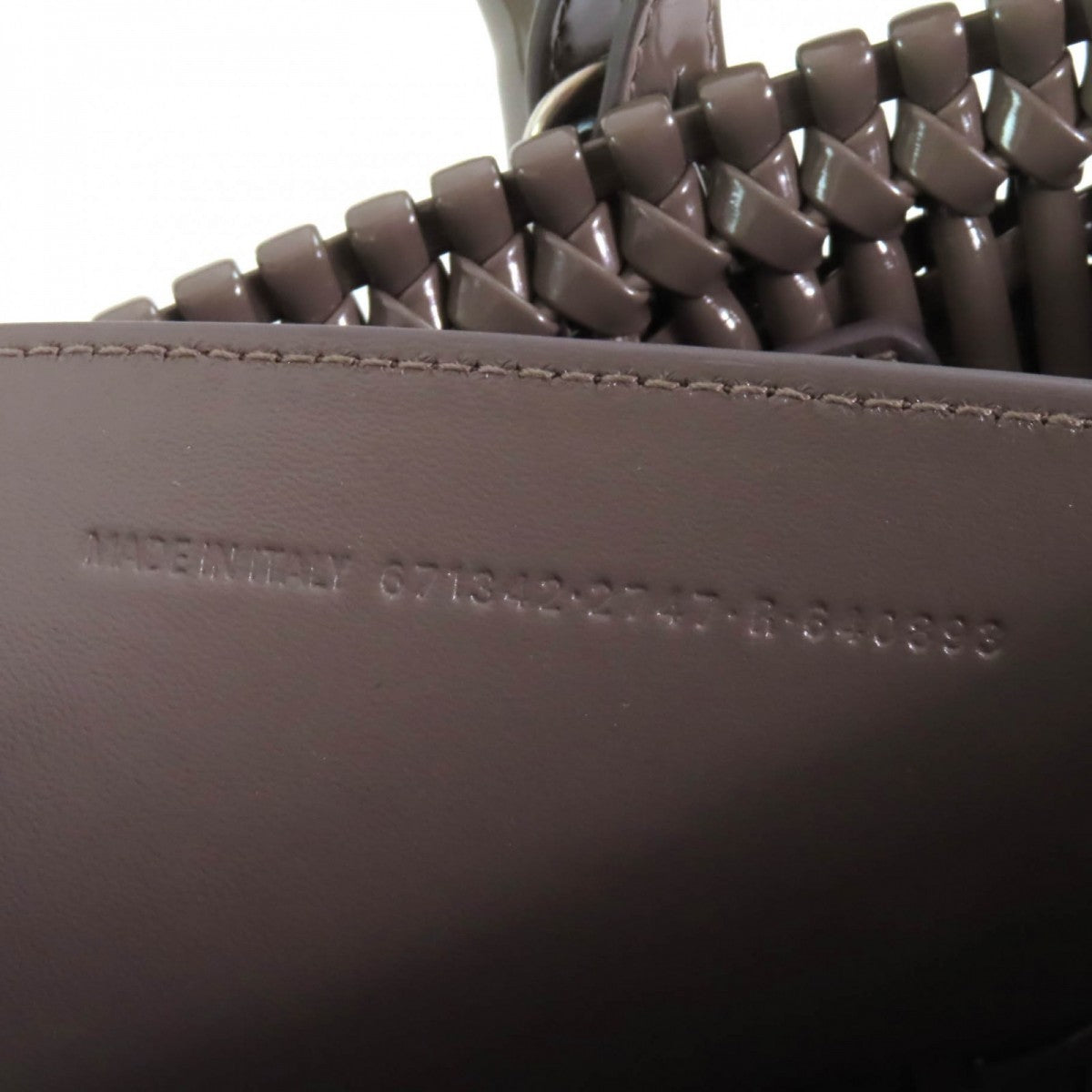 BALENCIAGA Handbag 671342 Plastics Brown Bistro XS Women Used Authentic