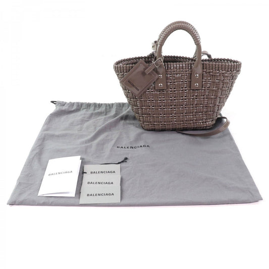BALENCIAGA Handbag 671342 Plastics Brown Bistro XS Women Used Authentic