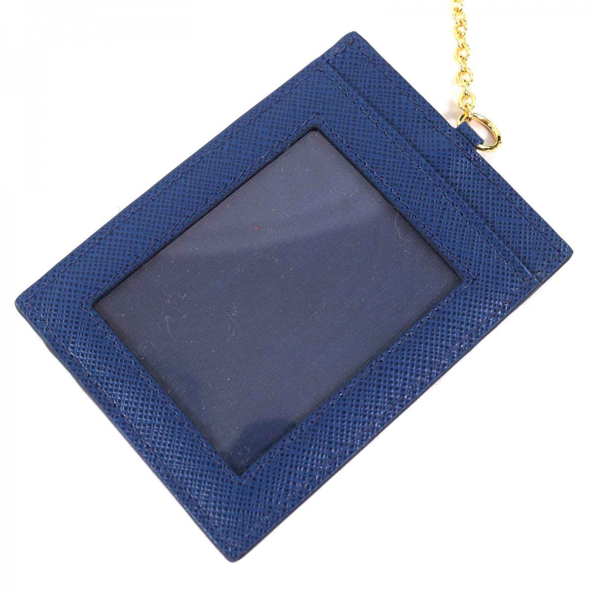 PRADA Long Wallet Purse 1MH132 Main: Saffiano leather BLUETTE Blue type SAFFIANO TRIANGOLO Women Used Authentic