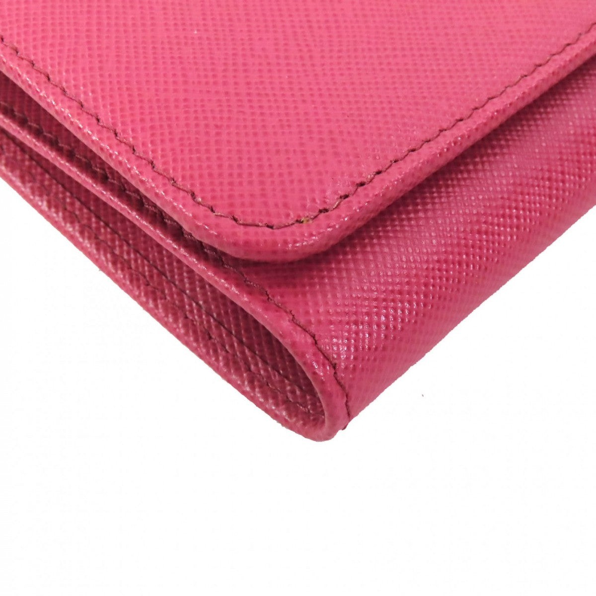 PRADA Tri-fold wallet 1M0176 Main: Saffiano leather, - BRUYERE Pink type SAFFIANO METAL Women Used Authentic