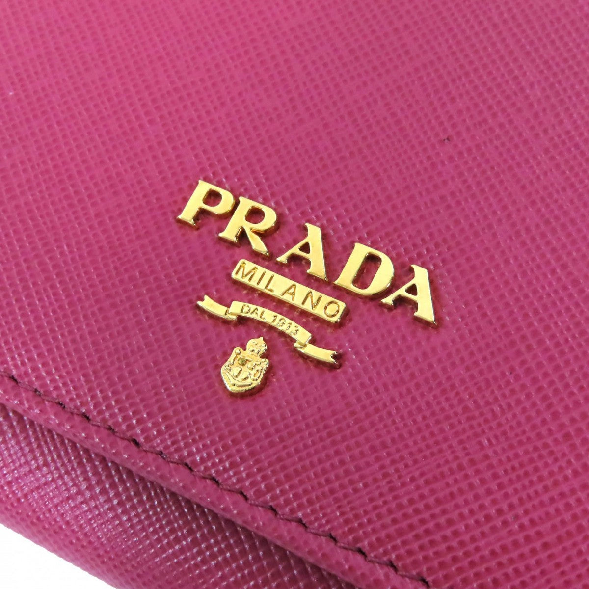 PRADA Tri-fold wallet 1M0176 Main: Saffiano leather, - BRUYERE Pink type SAFFIANO METAL Women Used Authentic