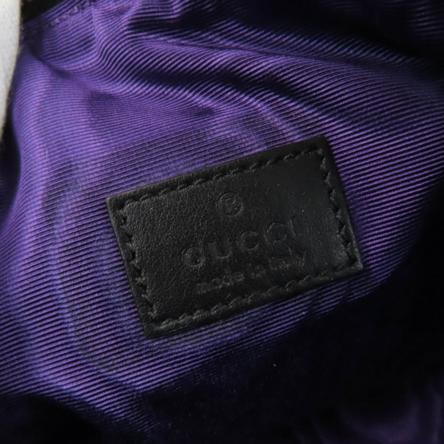GUCCI Pouch 72604 Nylon Black purple