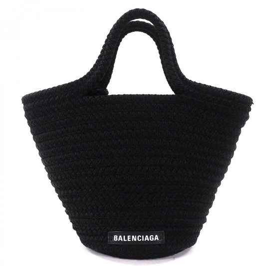 BALENCIAGA Shoulder Bag 695612 Nylon/Lambskin black Ibiza Small