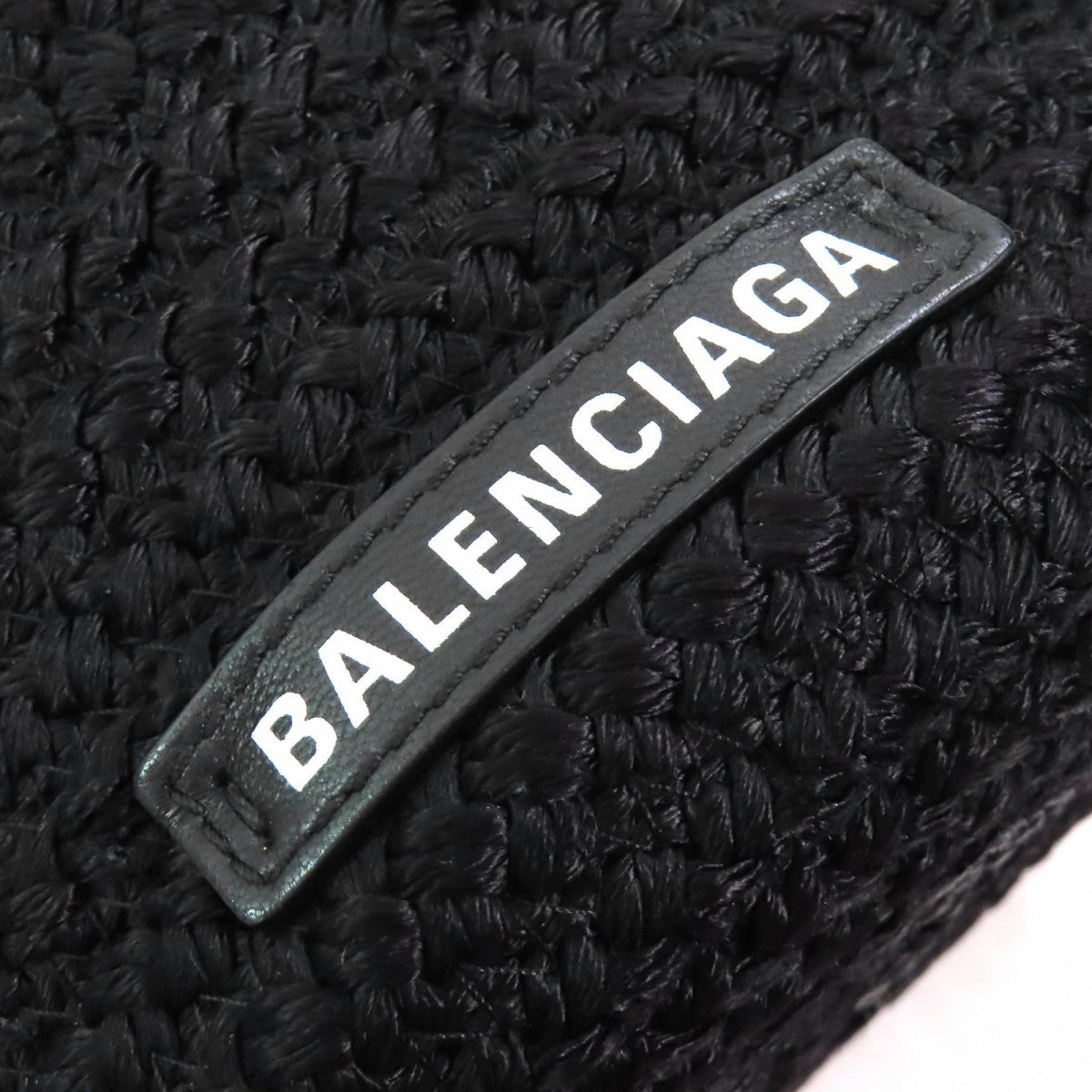 BALENCIAGA Shoulder Bag 695612 Nylon/Lambskin black Ibiza Small