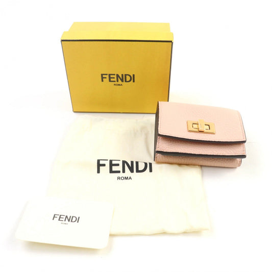 FENDI Tri-fold wallet 8M0426 leather pink Celeria Peekaboo