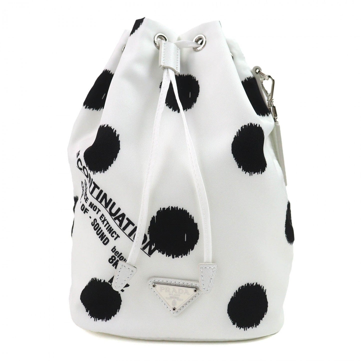 PRADA Pouch 1NA369 Recycled nylon White black