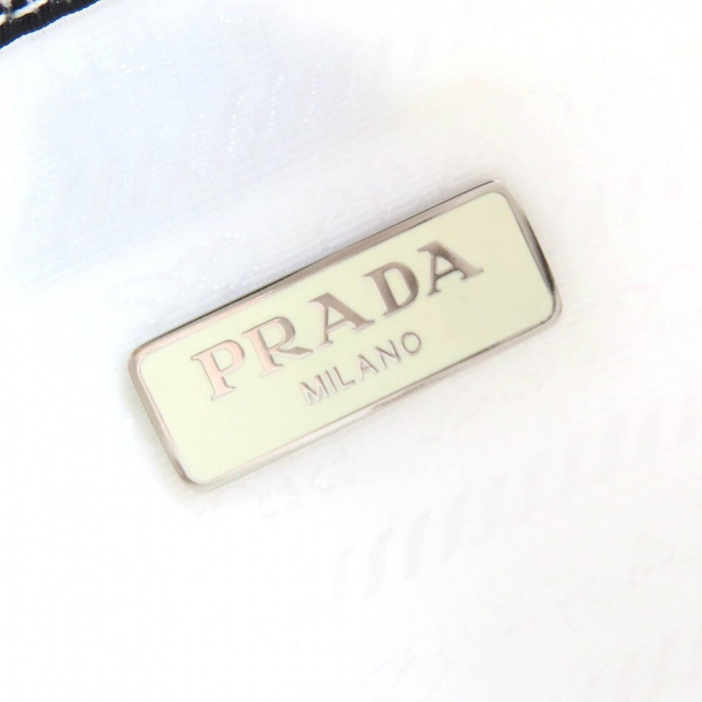 PRADA Pouch 1NA369 Recycled nylon White black