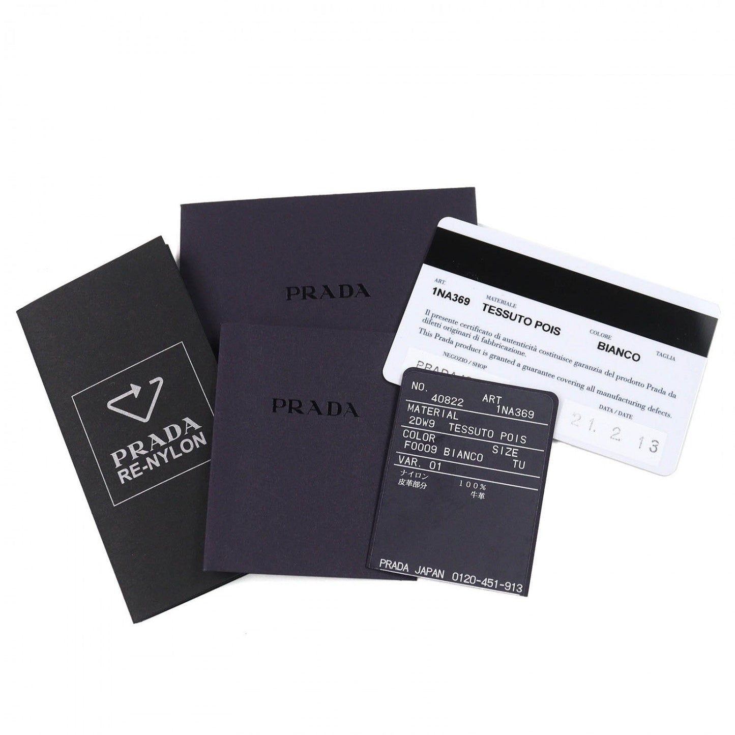 PRADA Pouch 1NA369 Recycled nylon White black