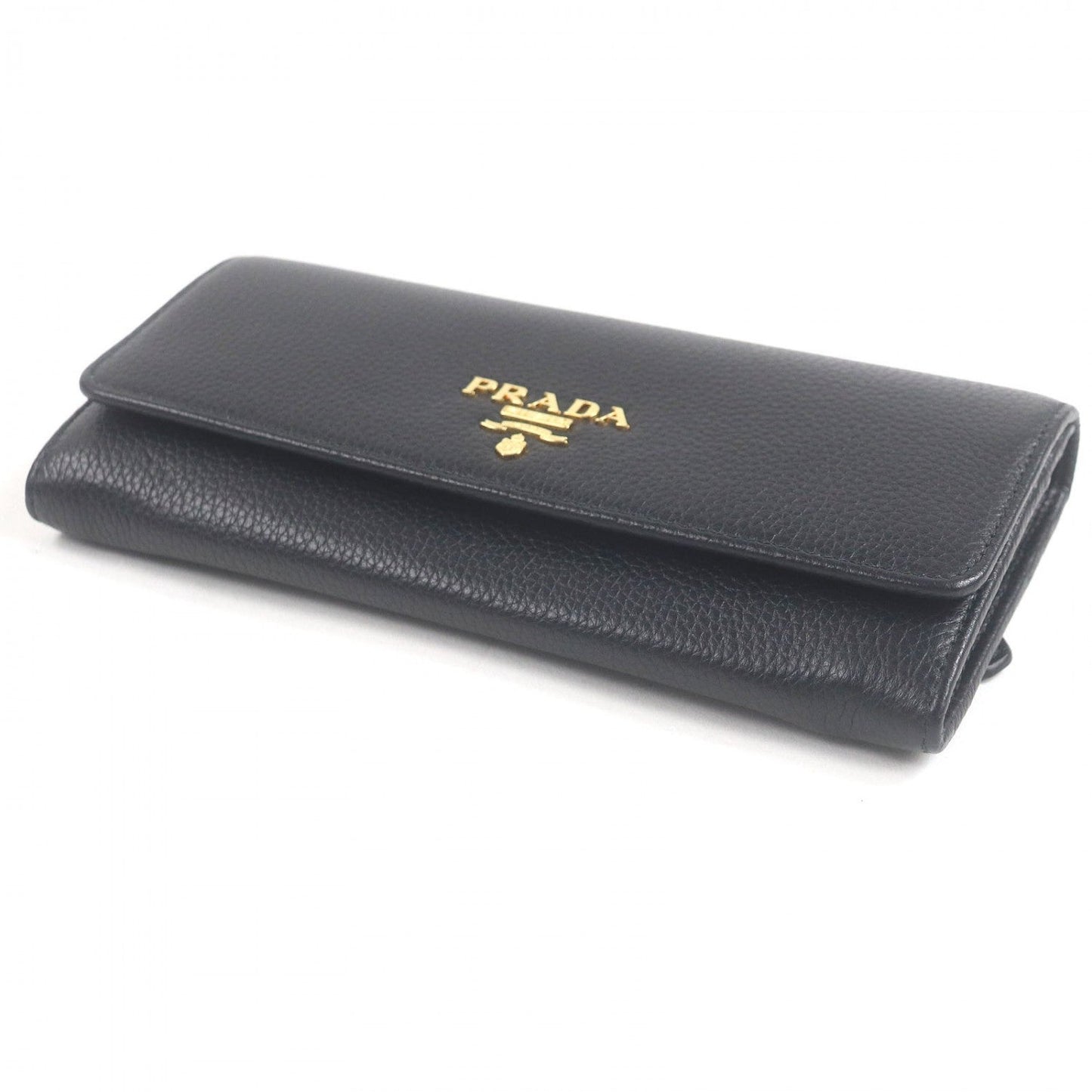 PRADA Long Wallet Purse 1MH132 leather black
