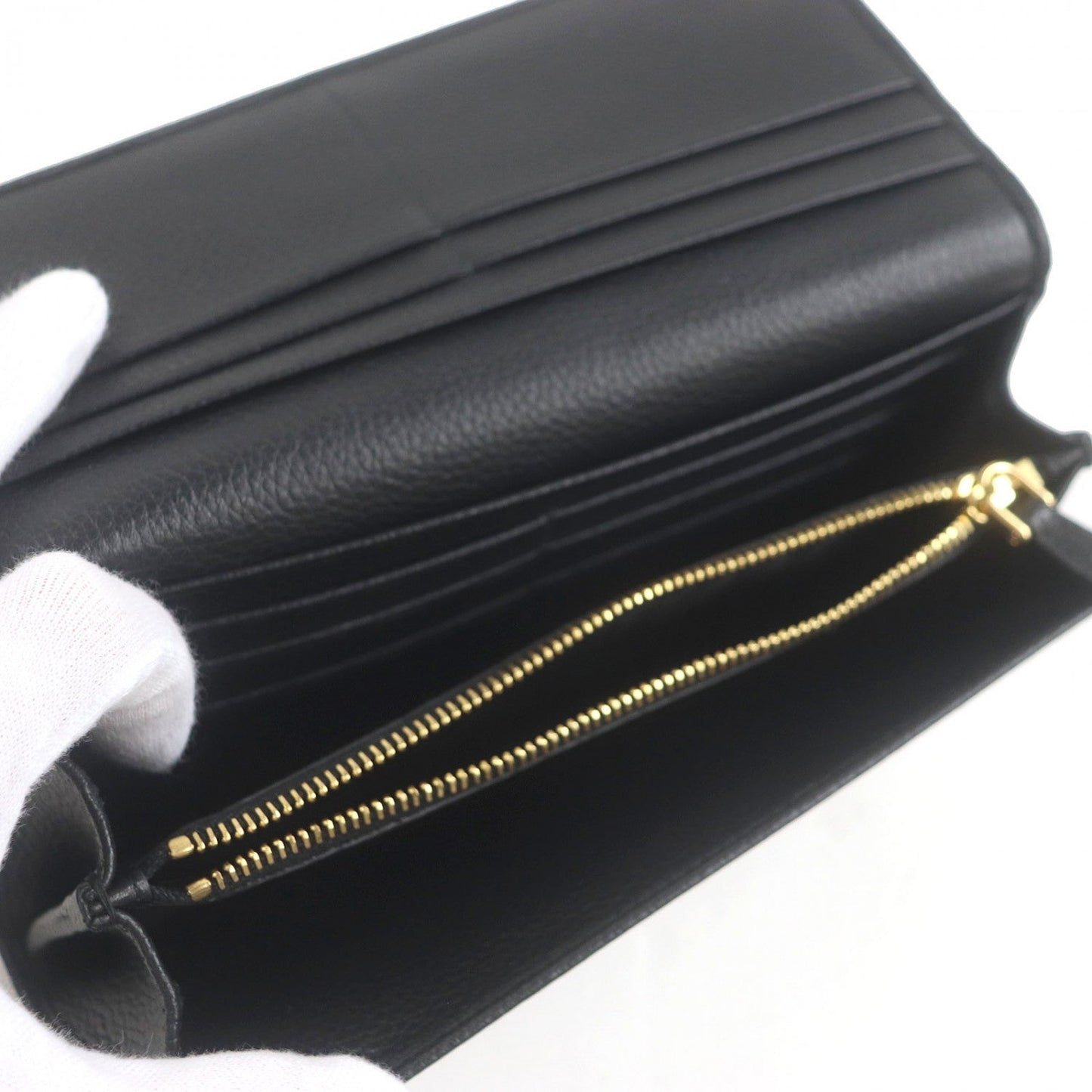 PRADA Long Wallet Purse 1MH132 leather black