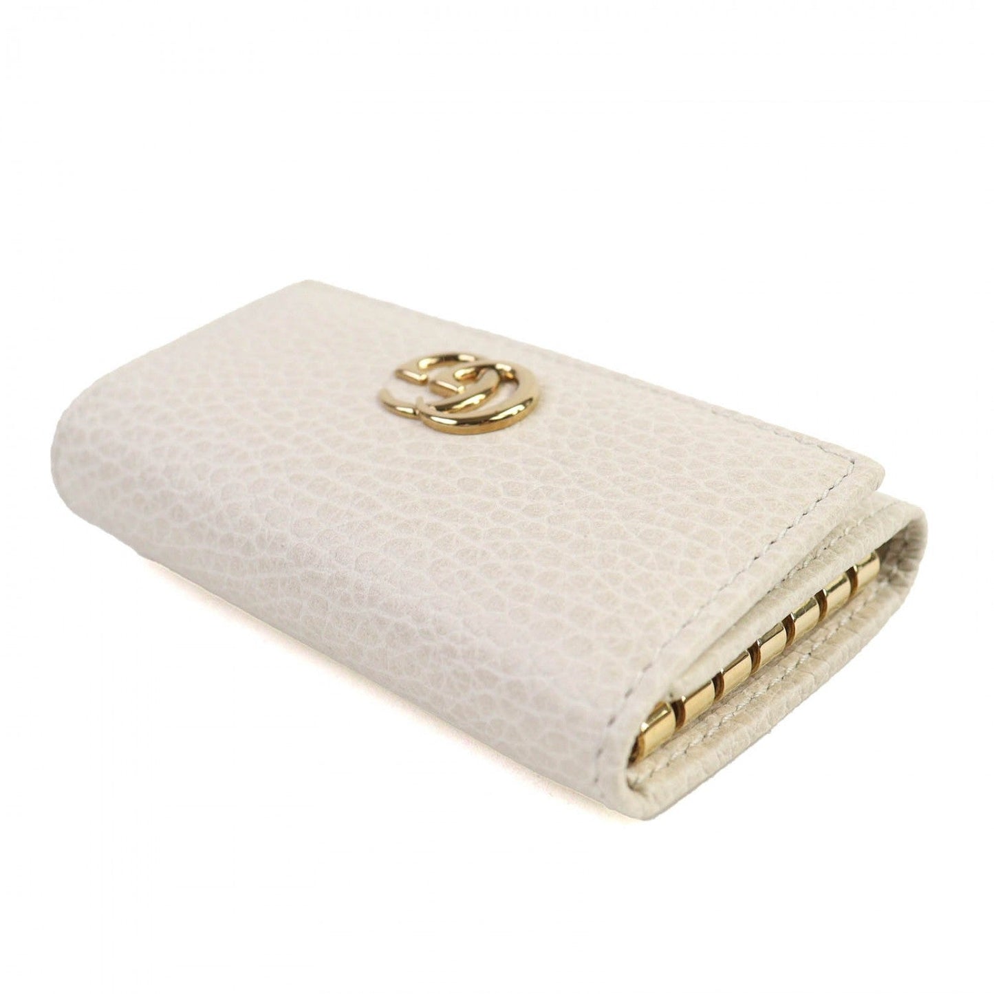 GUCCI Key case Key holder 456118 leather Light beige type