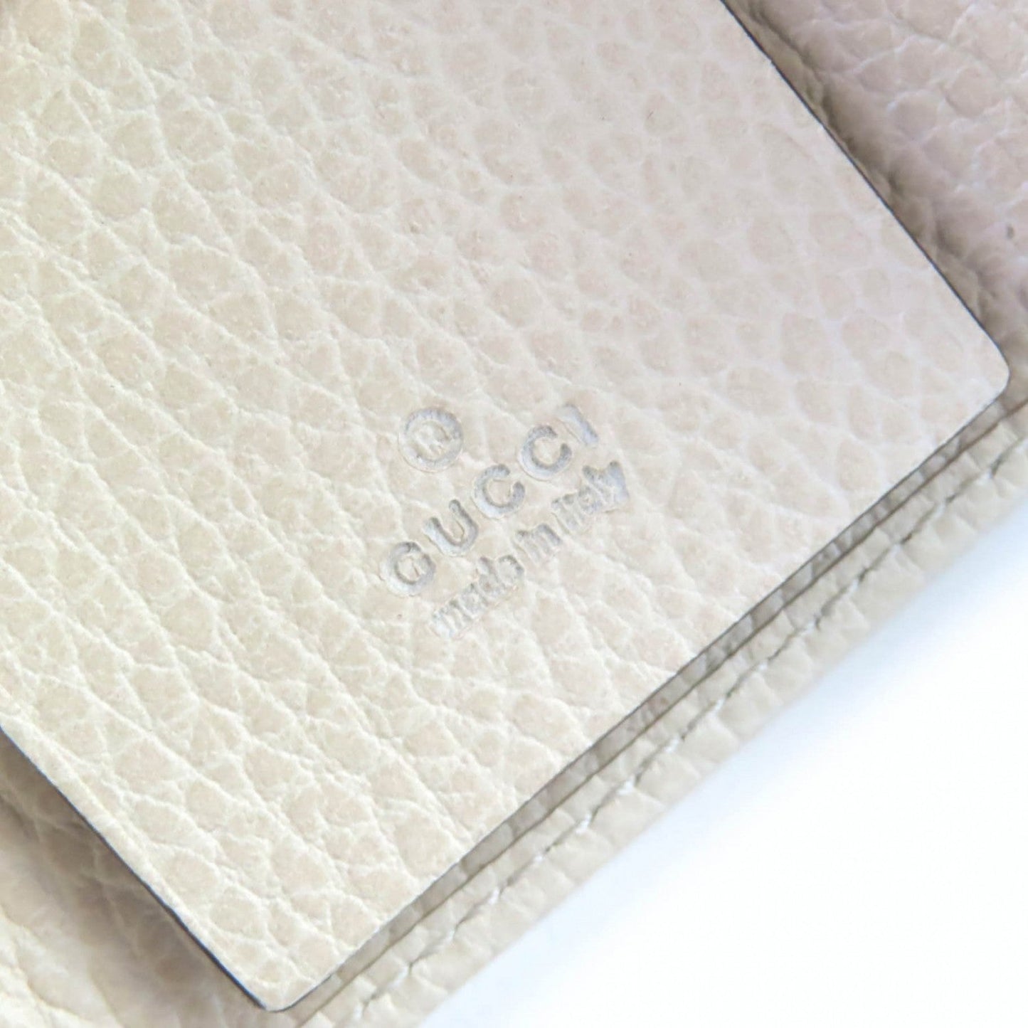 GUCCI Key case Key holder 456118 leather Light beige type