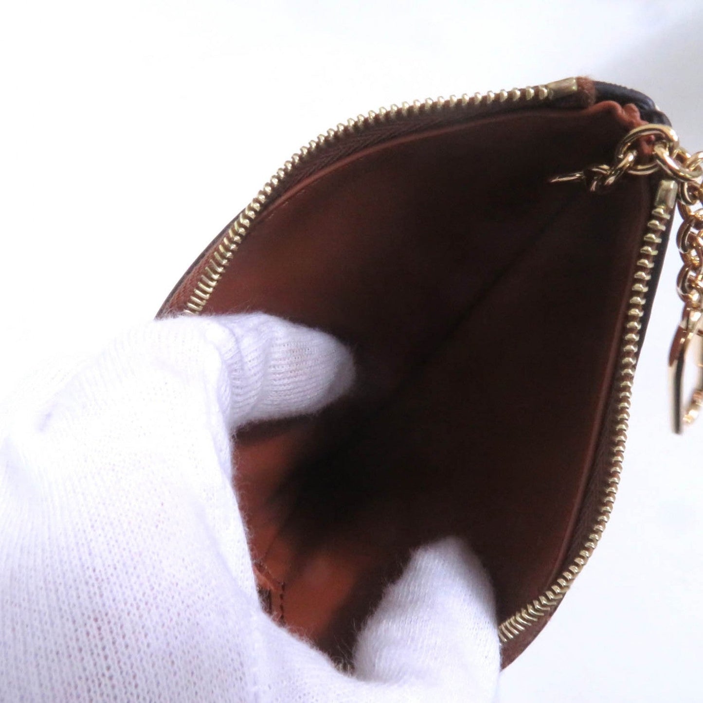 CELINE Coin case Calf leather Brown Cuir Triomphe Coin Purse