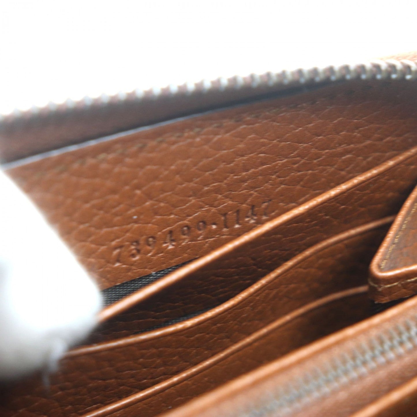 GUCCI Long Wallet Purse 739499 leather Brown Bamboo