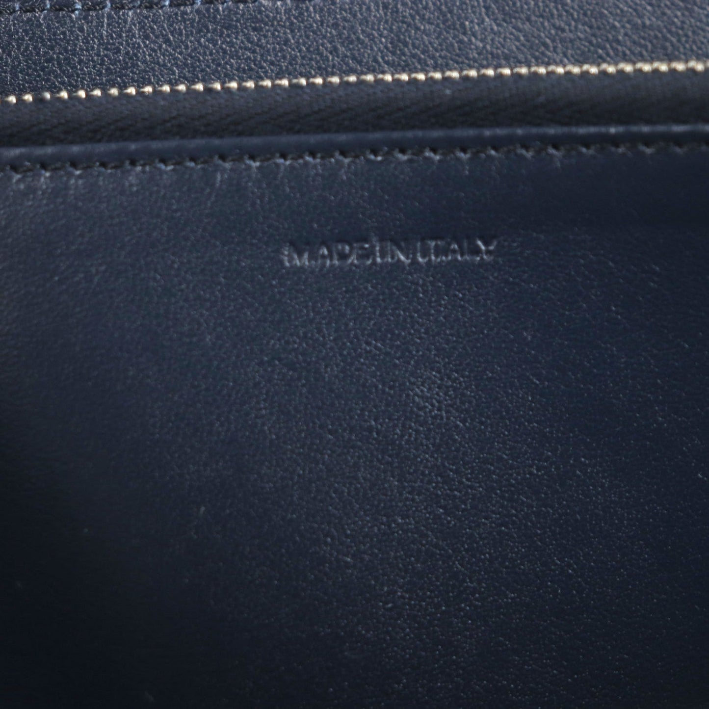 CELINE Long Wallet Purse 10B553BEL Grained calfskin Dark navy