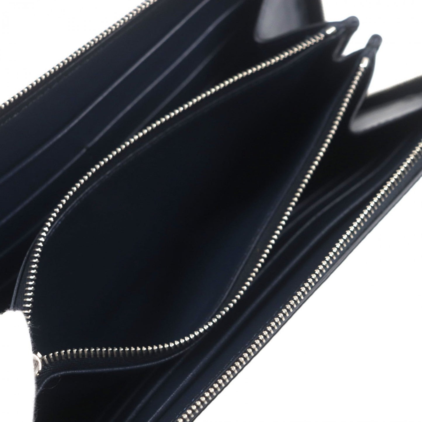 CELINE Long Wallet Purse 10B553BEL Grained calfskin Dark navy
