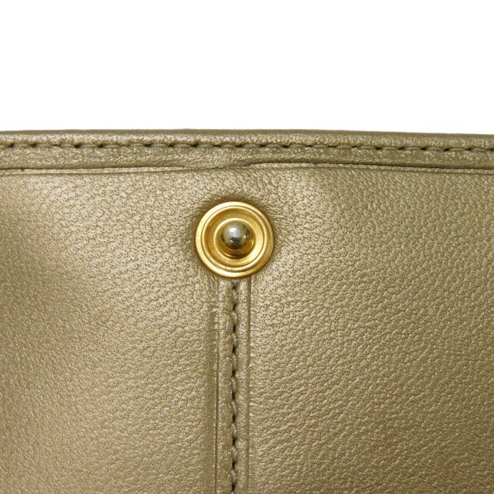 LOEWE Long Wallet Purse 182.82C18 Nappa Dark gold Lambskin wallet Coin case Anagram emboss Long flap wallet unisex(Unisex) Used Authentic