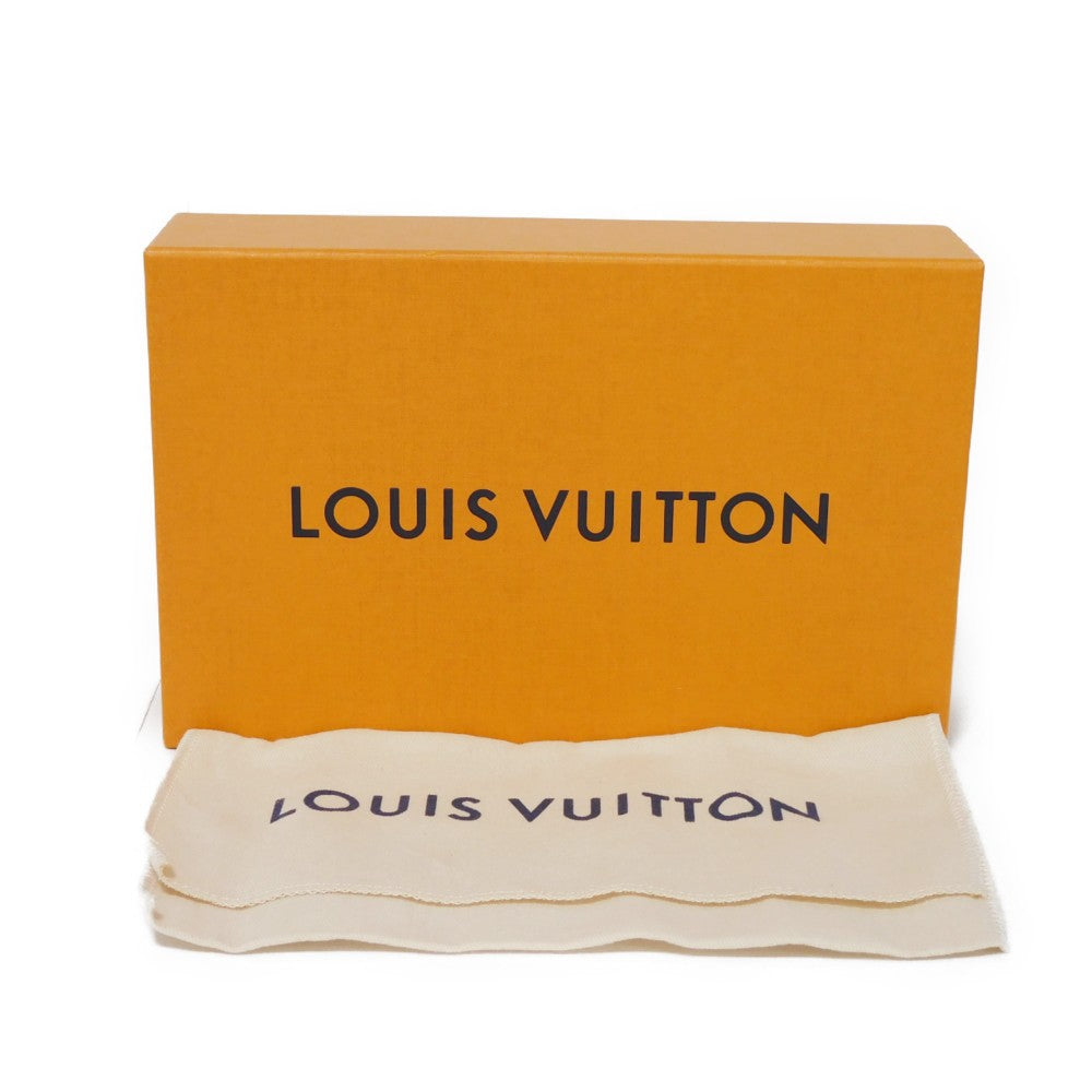 LOUIS VUITTON Long Wallet Purse M81708 Lamb leather (monogram type push) x calf leather Rose gold Monogram emboss Zippy wallet