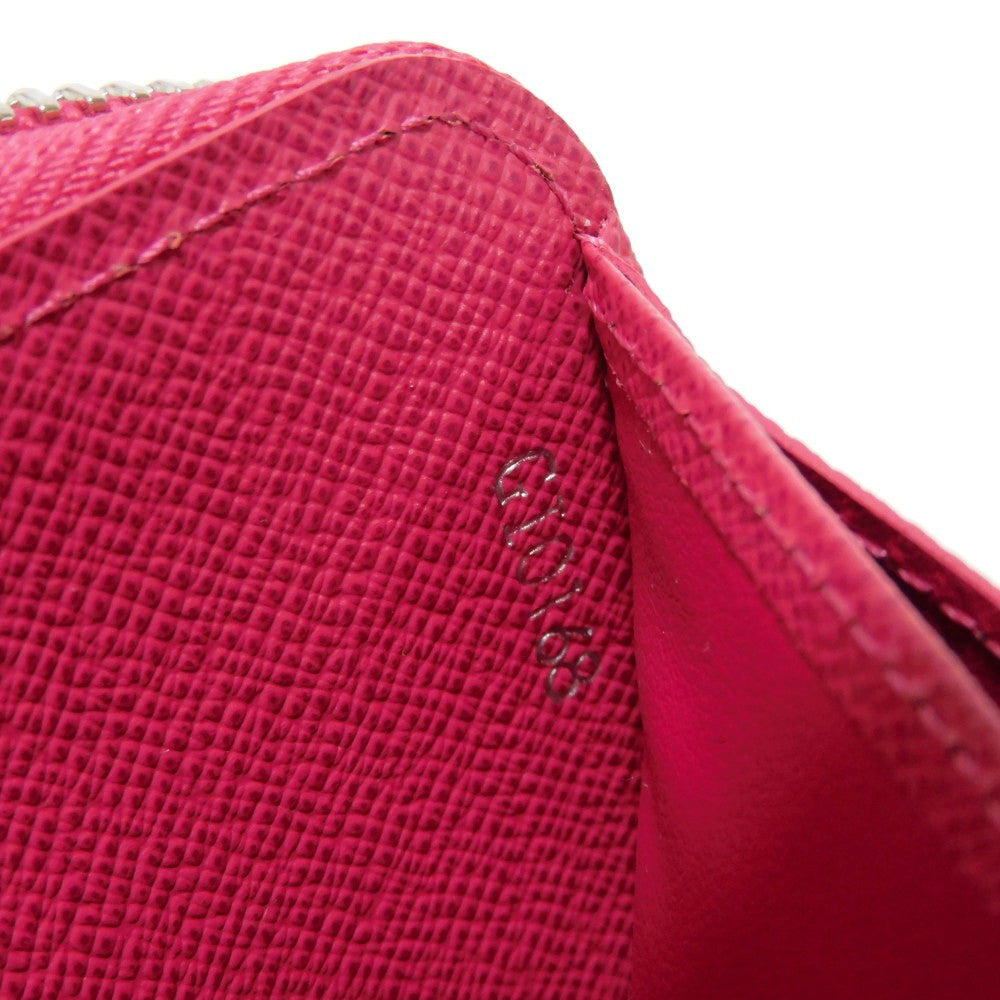 LOUIS VUITTON Long Wallet Purse M62580 Epi leather x grain leather Freesia LV logo embossed pink new zip around bag in good condition Epi Zippy wallet Women Used Authentic