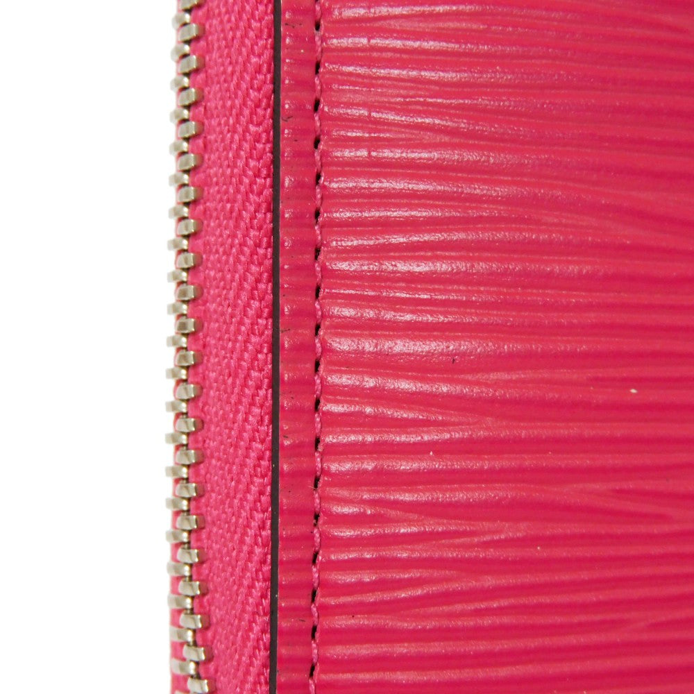 LOUIS VUITTON Long Wallet Purse M62580 Epi leather x grain leather Freesia LV logo embossed pink new zip around bag in good condition Epi Zippy wallet Women Used Authentic