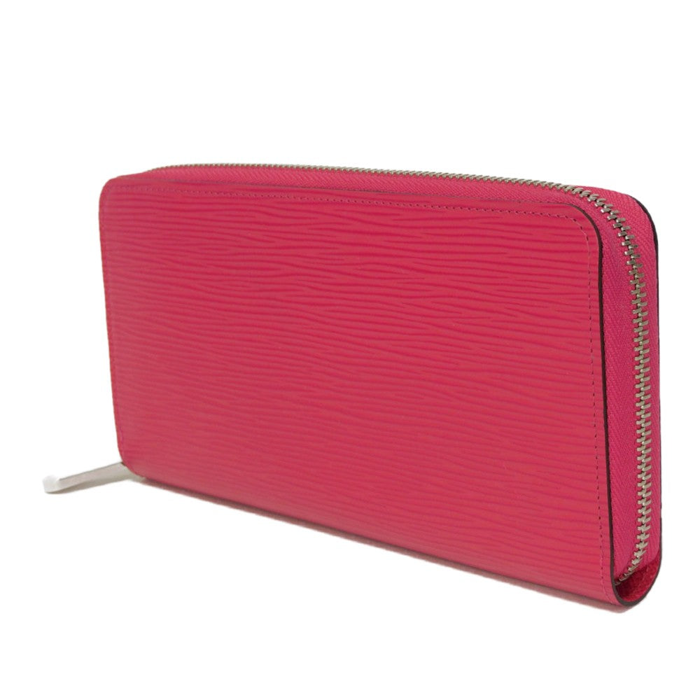 LOUIS VUITTON Long Wallet Purse M62580 Epi leather x grain leather Freesia LV logo embossed pink new zip around bag in good condition Epi Zippy wallet Women Used Authentic