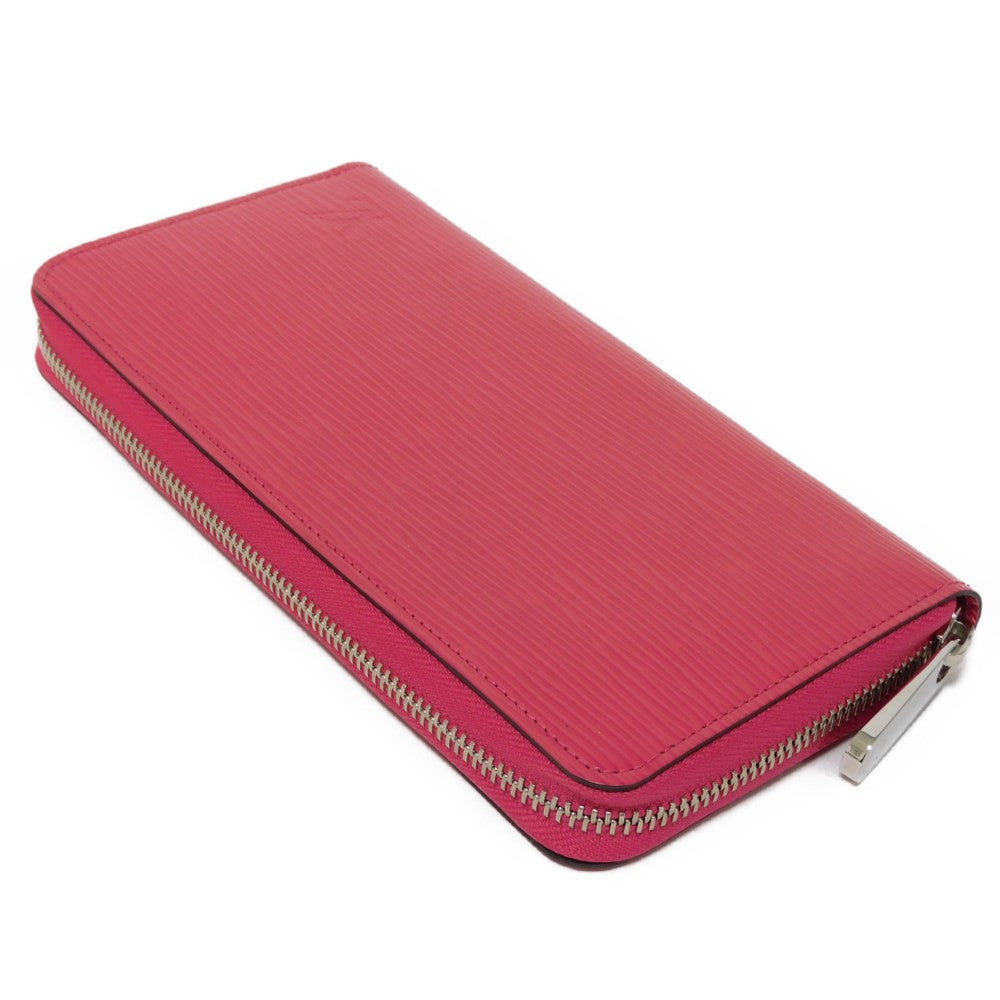 LOUIS VUITTON Long Wallet Purse M62580 Epi leather x grain leather Freesia LV logo embossed pink new zip around bag in good condition Epi Zippy wallet Women Used Authentic