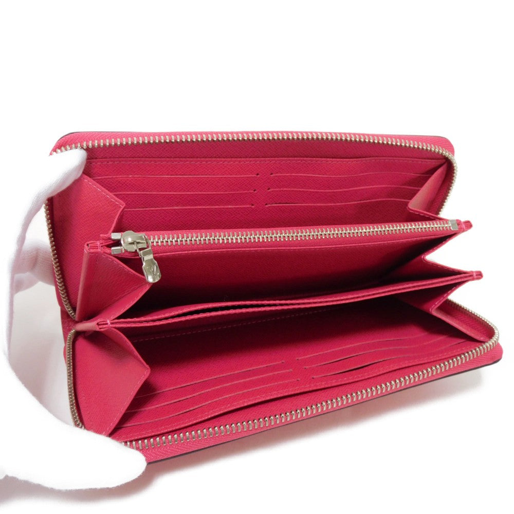 LOUIS VUITTON Long Wallet Purse M62580 Epi leather x grain leather Freesia LV logo embossed pink new zip around bag in good condition Epi Zippy wallet Women Used Authentic