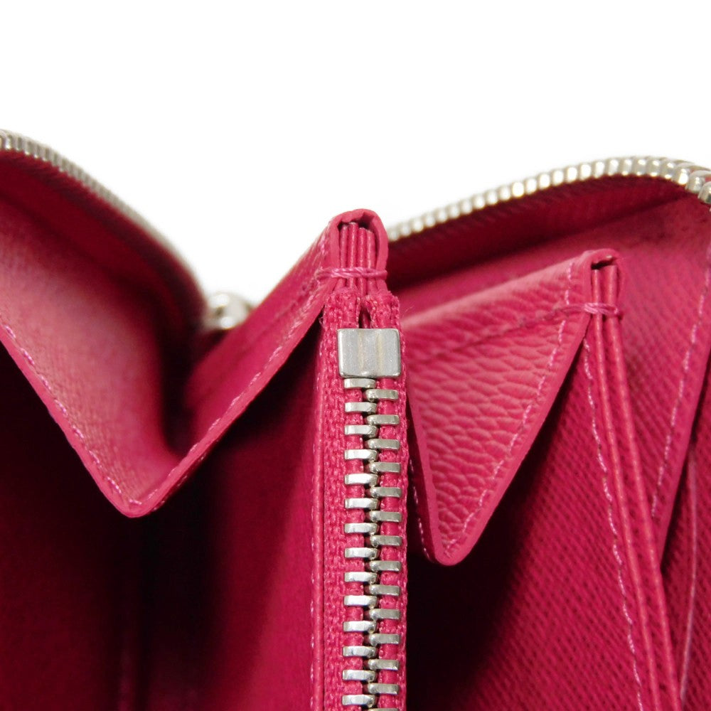LOUIS VUITTON Long Wallet Purse M62580 Epi leather x grain leather Freesia LV logo embossed pink new zip around bag in good condition Epi Zippy wallet Women Used Authentic