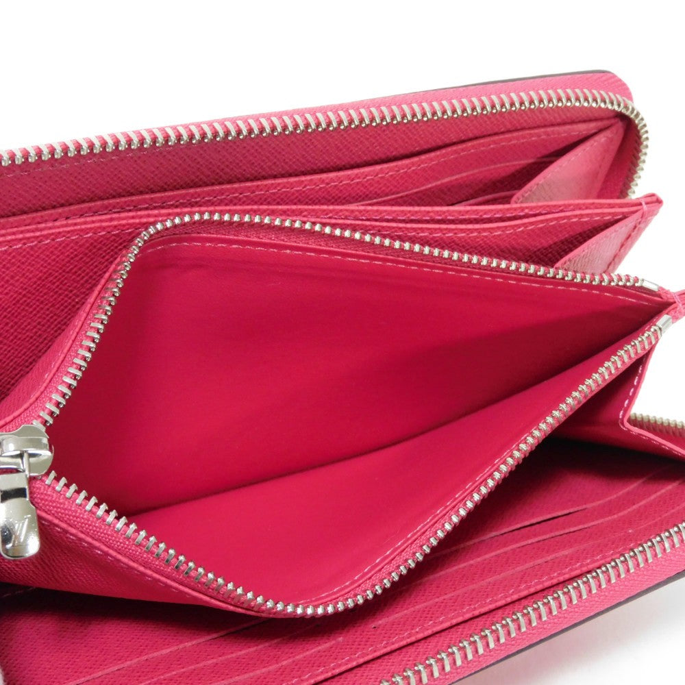 LOUIS VUITTON Long Wallet Purse M62580 Epi leather x grain leather Freesia LV logo embossed pink new zip around bag in good condition Epi Zippy wallet Women Used Authentic
