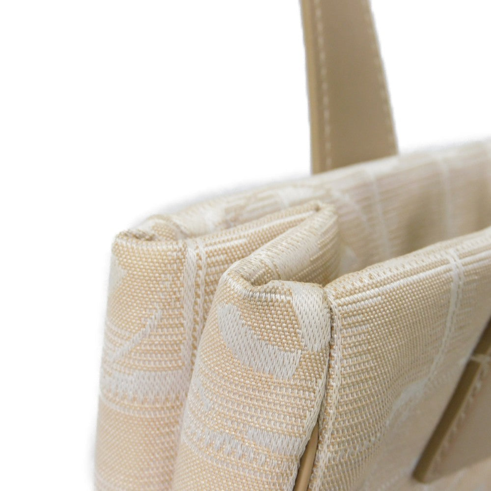 CHANEL Tote Bag A20457 Nylon jacquard x calfskin beige CC Mark Nylon Jacquard Calfskin 8th Series COCO Mark New Travel Line Tote PM unisex(Unisex) Used Authentic