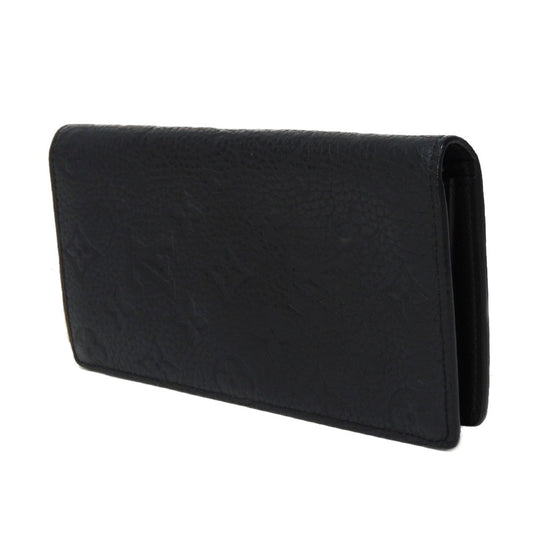 LOUIS VUITTON Long Wallet Purse M69038 Taurillon Clemence leather (monogram embossed) Noir New Bifold Wallet Long Wallet Purse Black Current RFID IC Chip Monogram Taurillon Clemence Portefeuille Braza mens Used Authentic