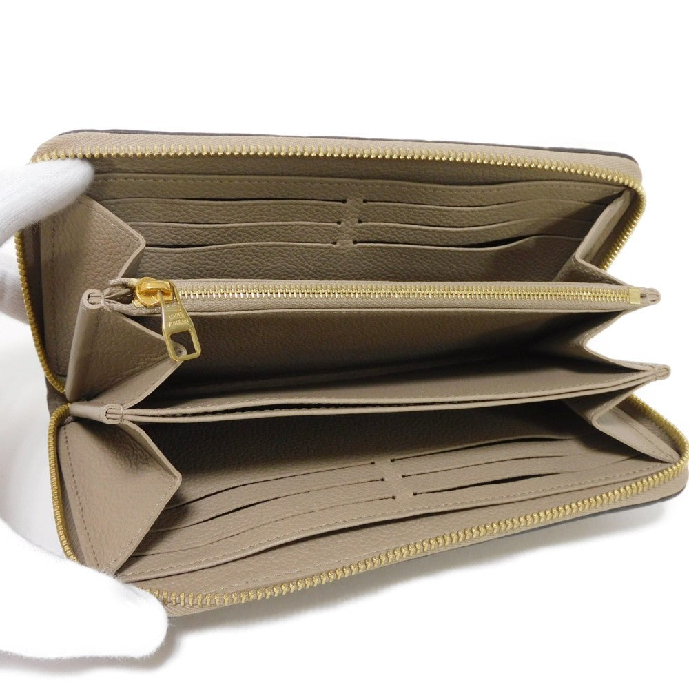 LOUIS VUITTON Long Wallet Purse M69034 Anplant leather Tour rail Current LV logo Greige New RFID Monogram Unplant Zippy wallet unisex(Unisex) Used Authentic